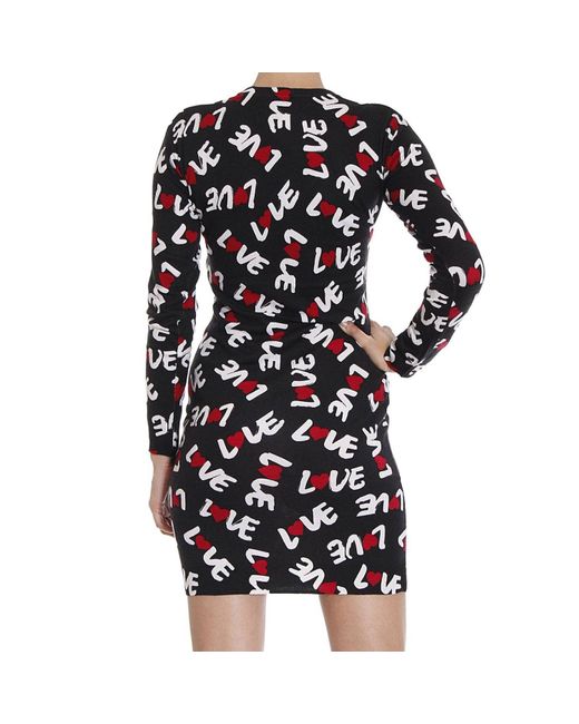 Moschino Black Printed Dress