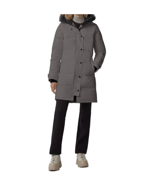 Canada Goose Gray Shelburne Logo-Patch Parka