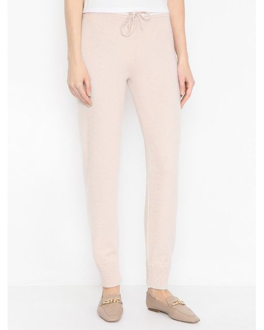 Eleventy White Drawstring Knitted Track Pants