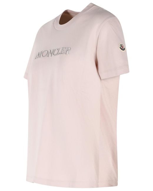 Moncler Pink Short-Sleeved T-Shirt