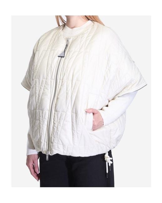 Moncler White Long-Sleeved Down Jacket