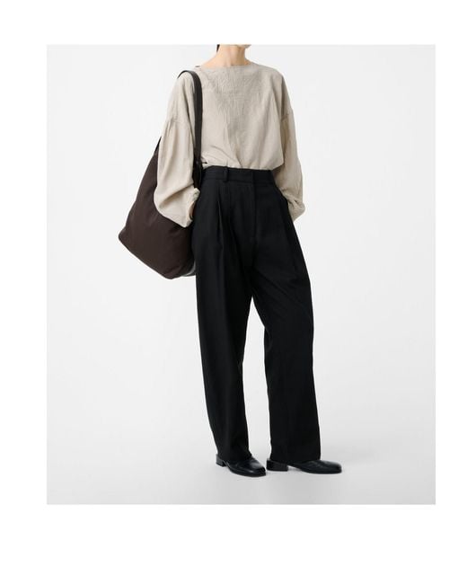 Studio Nicholson Natural Long Sleeve Boxy Top