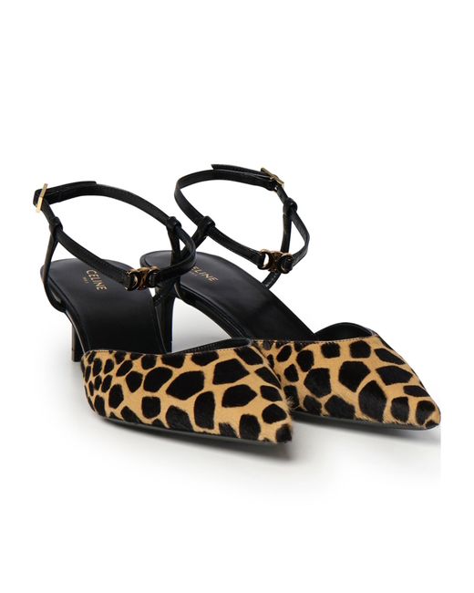 Céline Black Pointed High-Heeled Sandals