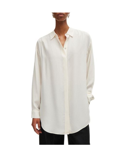 Boss White Line Blouse
