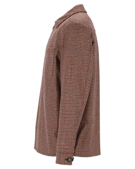 Eleventy Brown Long-Sleeve Casual Jacket for men