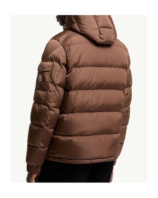 Moncler Brown Maya Matte Short Down Jacket for men