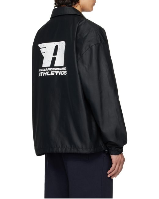 Alexander Wang Black Logo-Print Jacket for men
