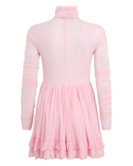 Philosophy Di Lorenzo Serafini Pink Long-Sleeved Dress