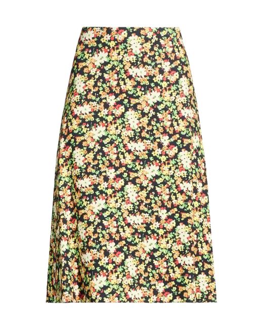 Marni Black Floral-Print Flared Skirt