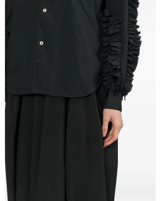 Comme des Garçons Black Ruffled Shirt for men