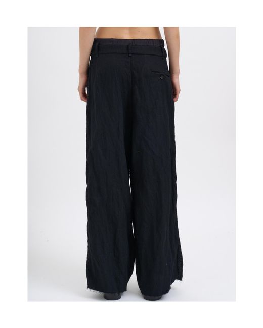Masnada Black Drawstring Casual Pants