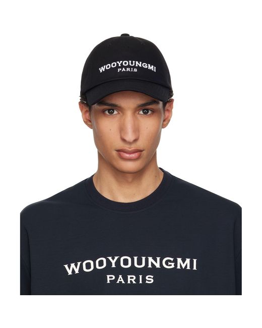 Wooyoungmi Black Logo Baseball Cap for men