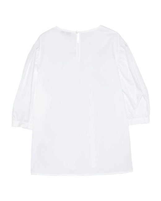 Antonelli White Mid-Length Sleeve Cover-Up