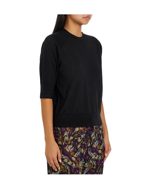 Dries Van Noten Black Tuan Merino Wool Top