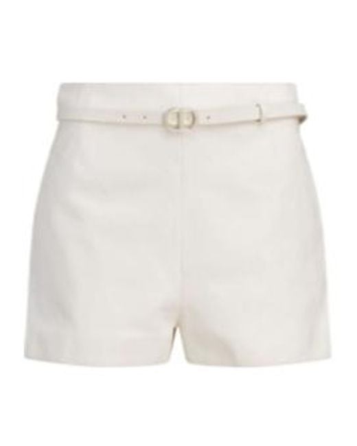 Dior White Stitching Detail Shorts