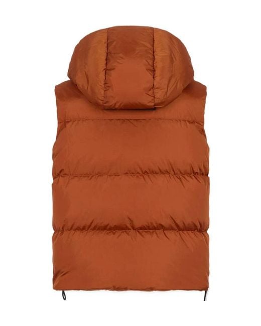 DSquared² Brown Hooded Down Vest for men
