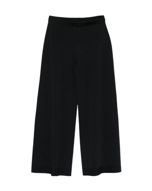 D.exterior Black Elasticated-Waist Trousers