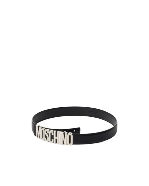 Moschino White Logo Lettering Belt for men