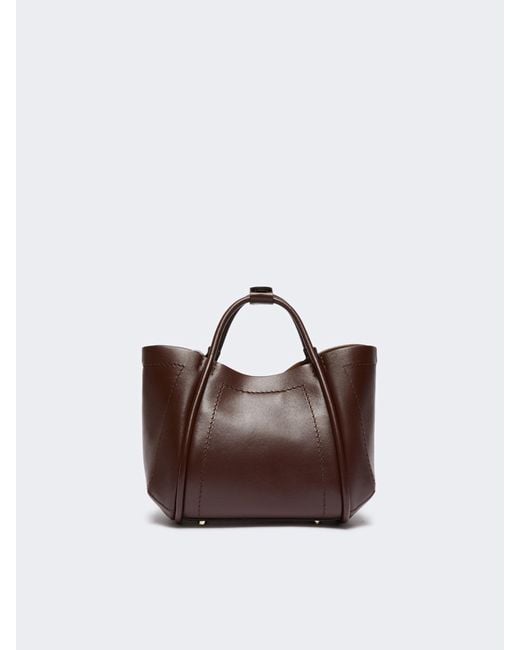 Max Mara Brown Double-Handle Shoulder Bag
