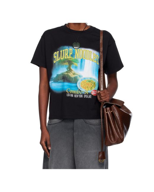 Lu'u Dan Black Slurp Noodles Box T-Shirt for men