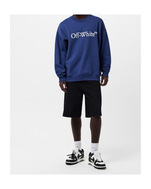 Off-White c/o Virgil Abloh Blue Skate Crew Sweatshirt for men