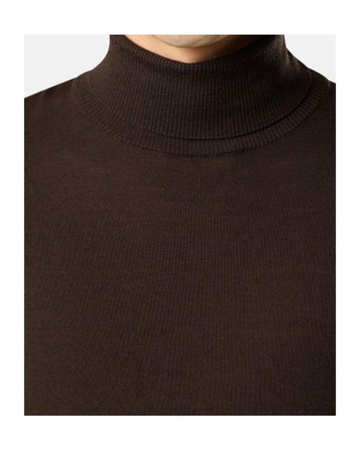 Stone Island Brown Logo Patch Roll-Neck Jumper for men