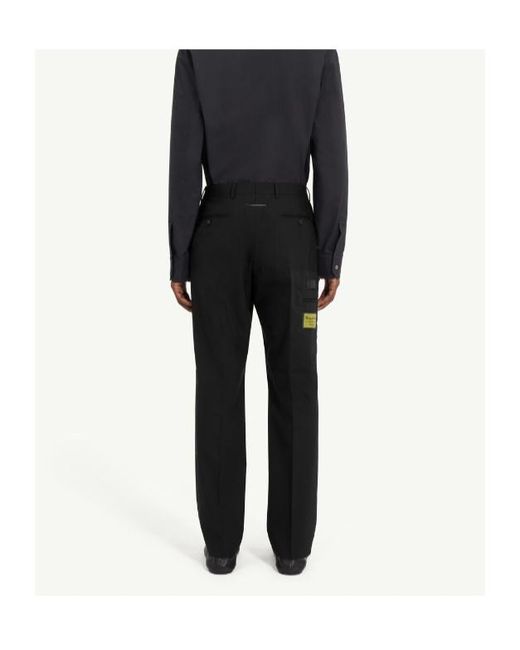 MM6 by Maison Margiela Black Buttoned Tailored Trousers for men