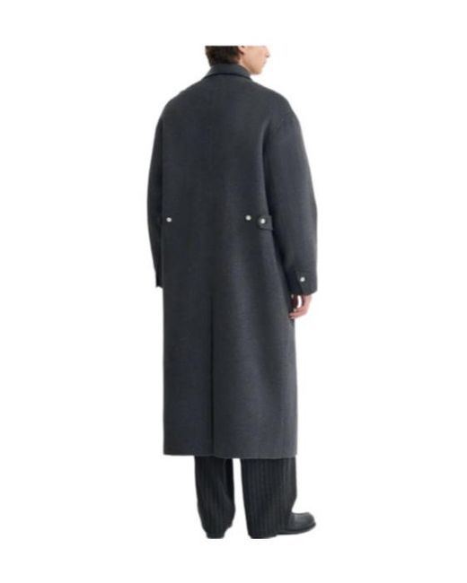 Nanushka Black Wylder Buttoned Coat for men