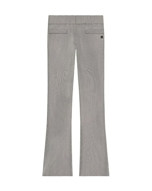 Courreges Gray Houndstooth Trousers