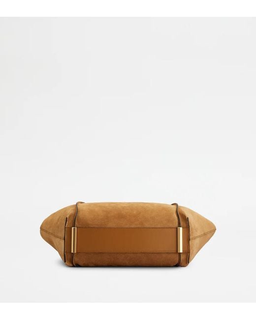 Tod's Brown T Timeless Shopping Bag