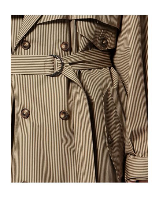 Isabel Marant Natural Isabel Marant Étoile Chilma Striped Belted Coat