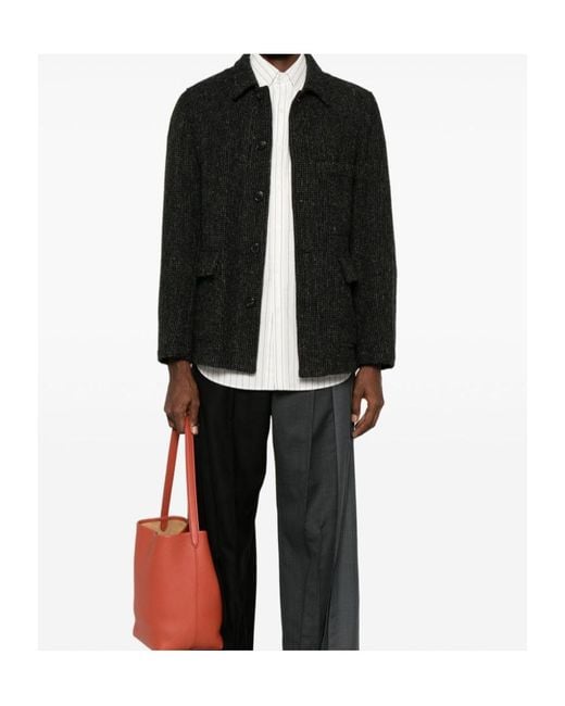 Dries Van Noten Black Long-Sleeved Jacket for men