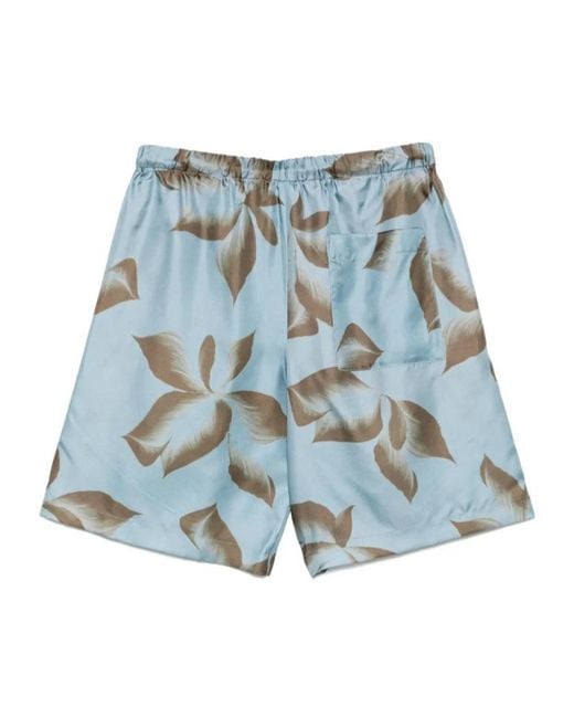 Dries Van Noten Blue Drawstring Shorts for men