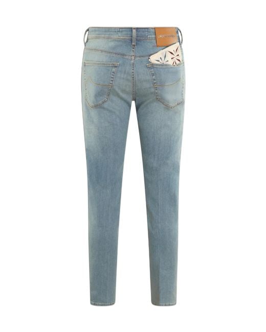 Jacob Cohen Blue Belt Loop Jeans for men