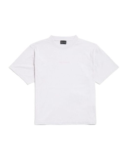 Balenciaga White Back Medium Fit T-Shirt