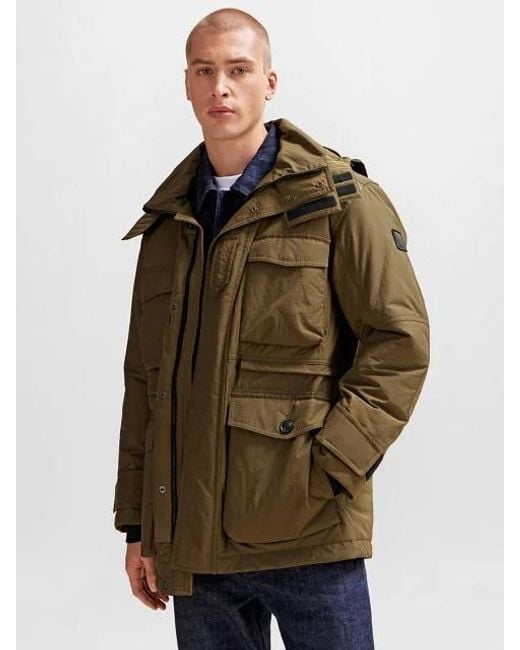 Boss Green Hooded Casual Jacket for men