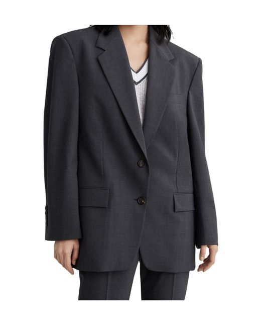 Brunello Cucinelli Blue Single-Breasted Tailored Blazer