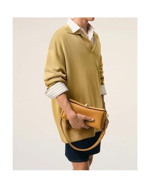 AMI Metallic Mini Carrousel Leather Shoulder Bag for men