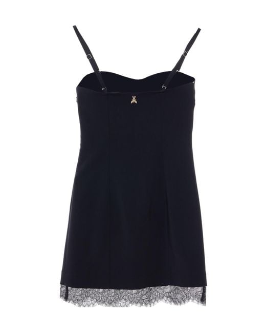 Patrizia Pepe Black Mini Crepe Sheath Dress