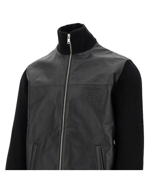 Prada Black Long-Sleeved Casual Jacket for men