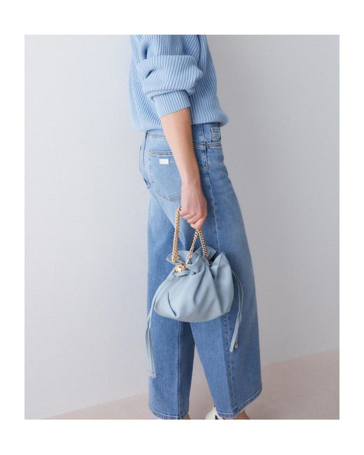 Liu Jo Blue Cropped Flared Jeans