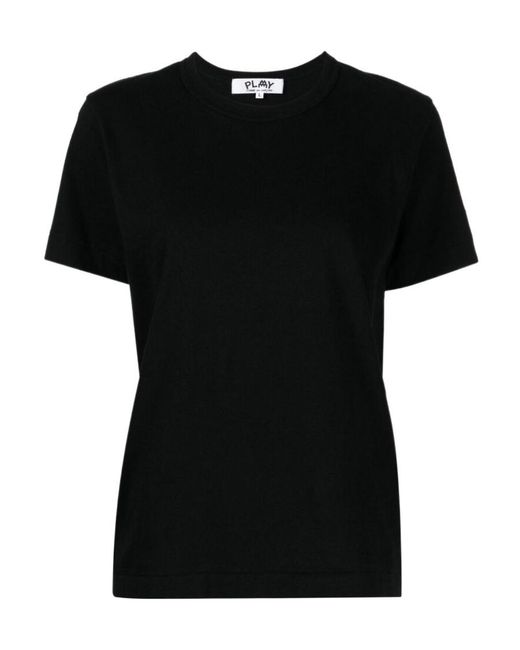 COMME DES GARÇONS PLAY Black Comme Des Garçons Play Logo Patch Crewneck T-Shirt