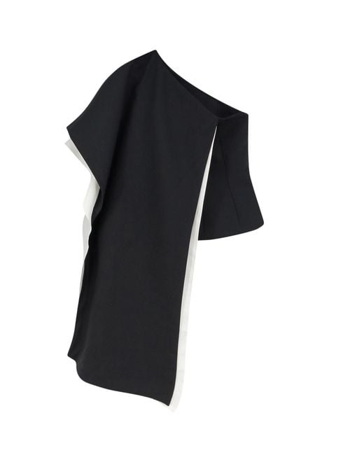 Rohe Black One-Shoulder Top