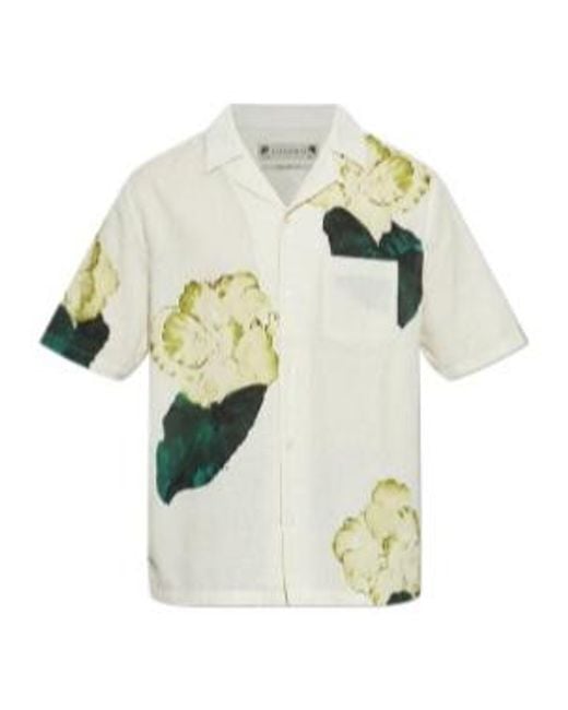 AllSaints White Nouvelle Floral Short-Sleeve Shirt