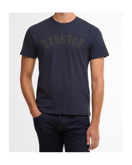 Barbour Blue Logo Short-Sleeved T-Shirt for men
