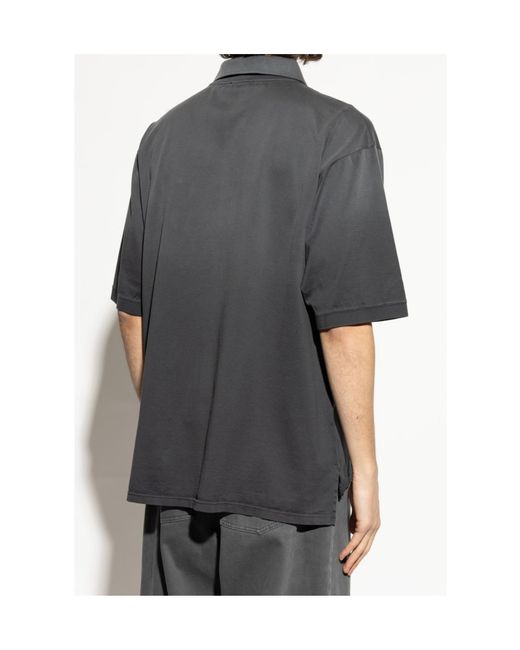McQueen Gray Skull-Detailed Short-Sleeved T-Shirt for men