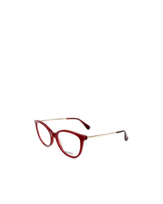 Max Mara White Rectangular Frame Glasses