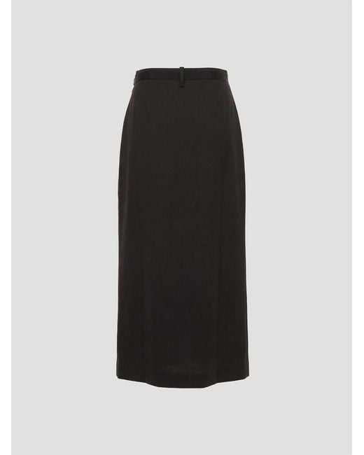 Paloma Wool Black Blont Wrap Midi Skirt