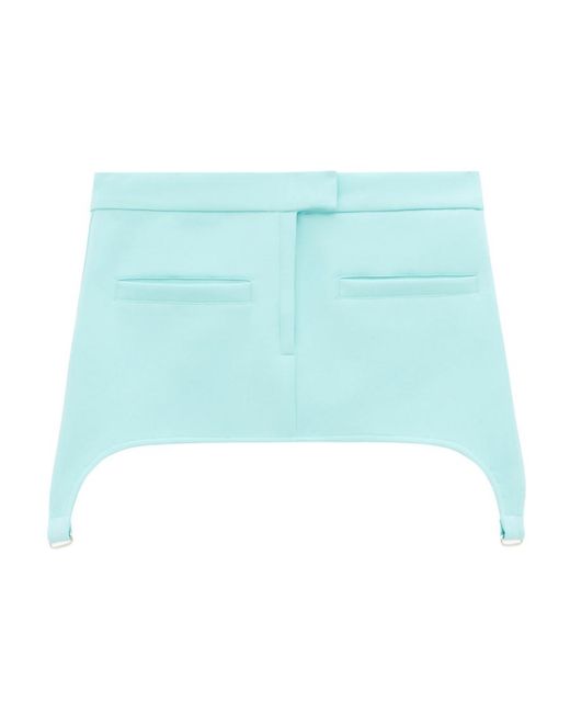 Courreges Blue Middle Waist Skirt
