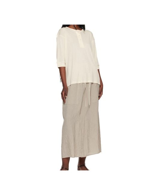 Studio Nicholson Natural Elasticated Waist Skirt